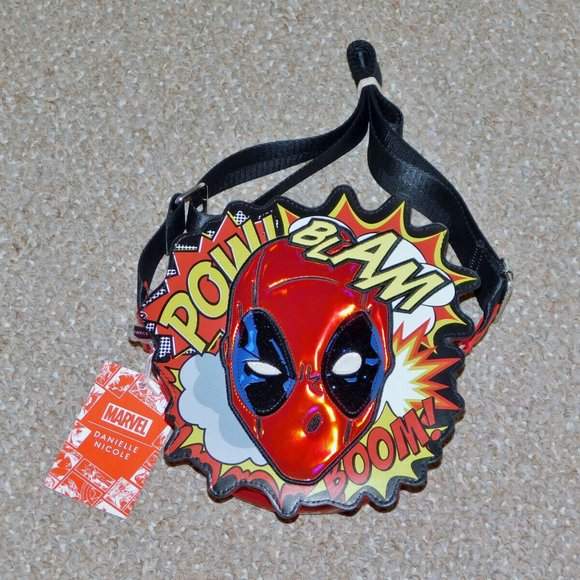 Marvel Comics Danielle Nicole Deadpool Pop Art Diecut Crossbody Purse Bag - Picture 1 of 5